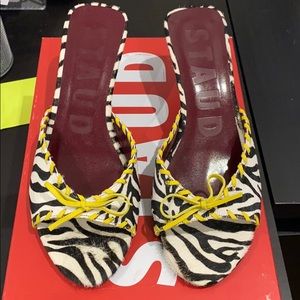 STAUD Zebra Calfhair Leonardo Sandal